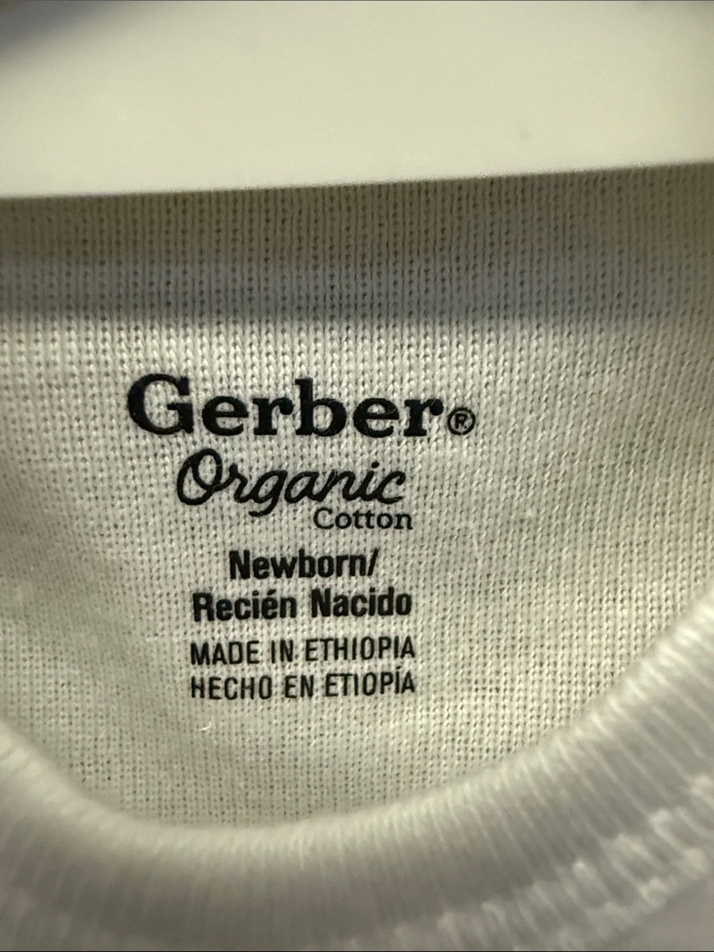 Gerber White Baby Bodysuit with Red and Black Moose Graphic